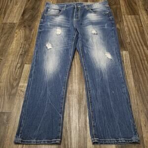 Marc Ecko Jeans Mens Boot 38x30 Cut N Sew Denim Y2k